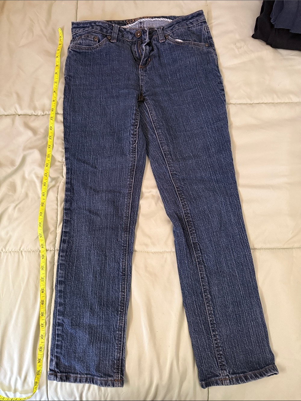 St. John's Bay Women's Dark Blue Straight-Leg Jeans